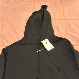 Women's Over-size Nike Black Hoodie with Logo